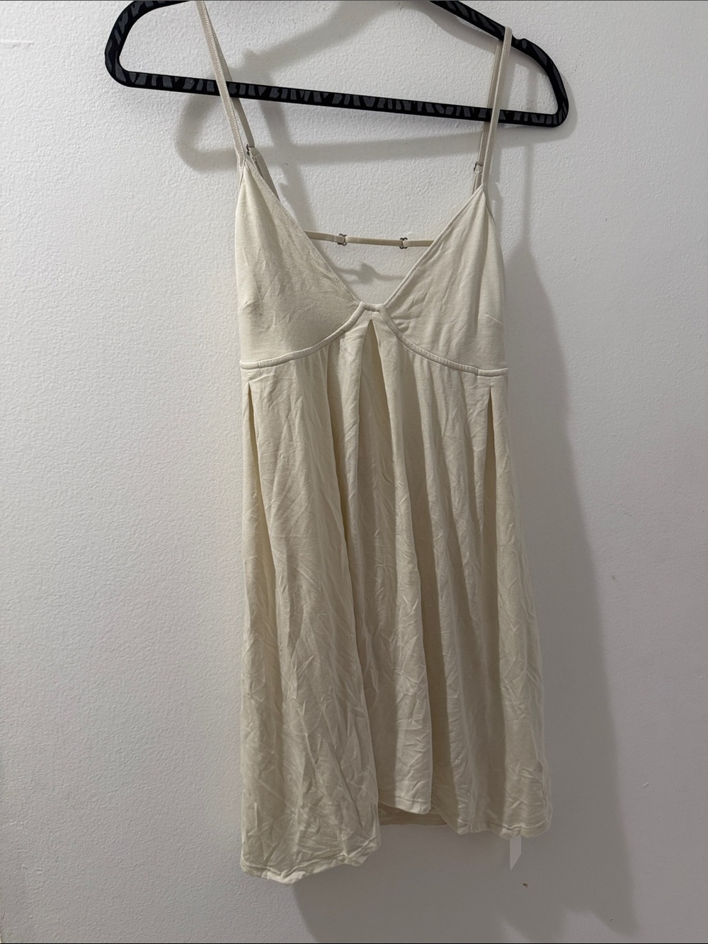 Joah Brown Cowl Back mini dress M chalk